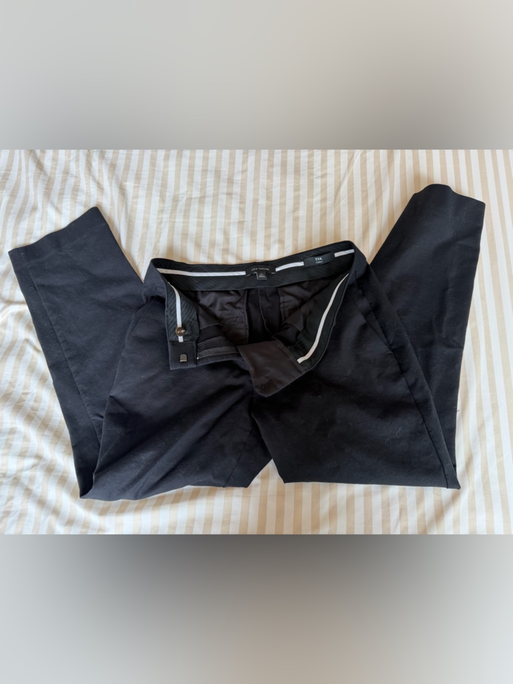 Ann Taylor Eva Curvy Black Straight-Leg Dress Pants